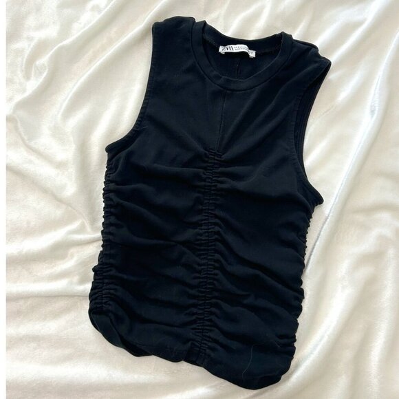 ZARA runched crop top - Picture 1 of 4